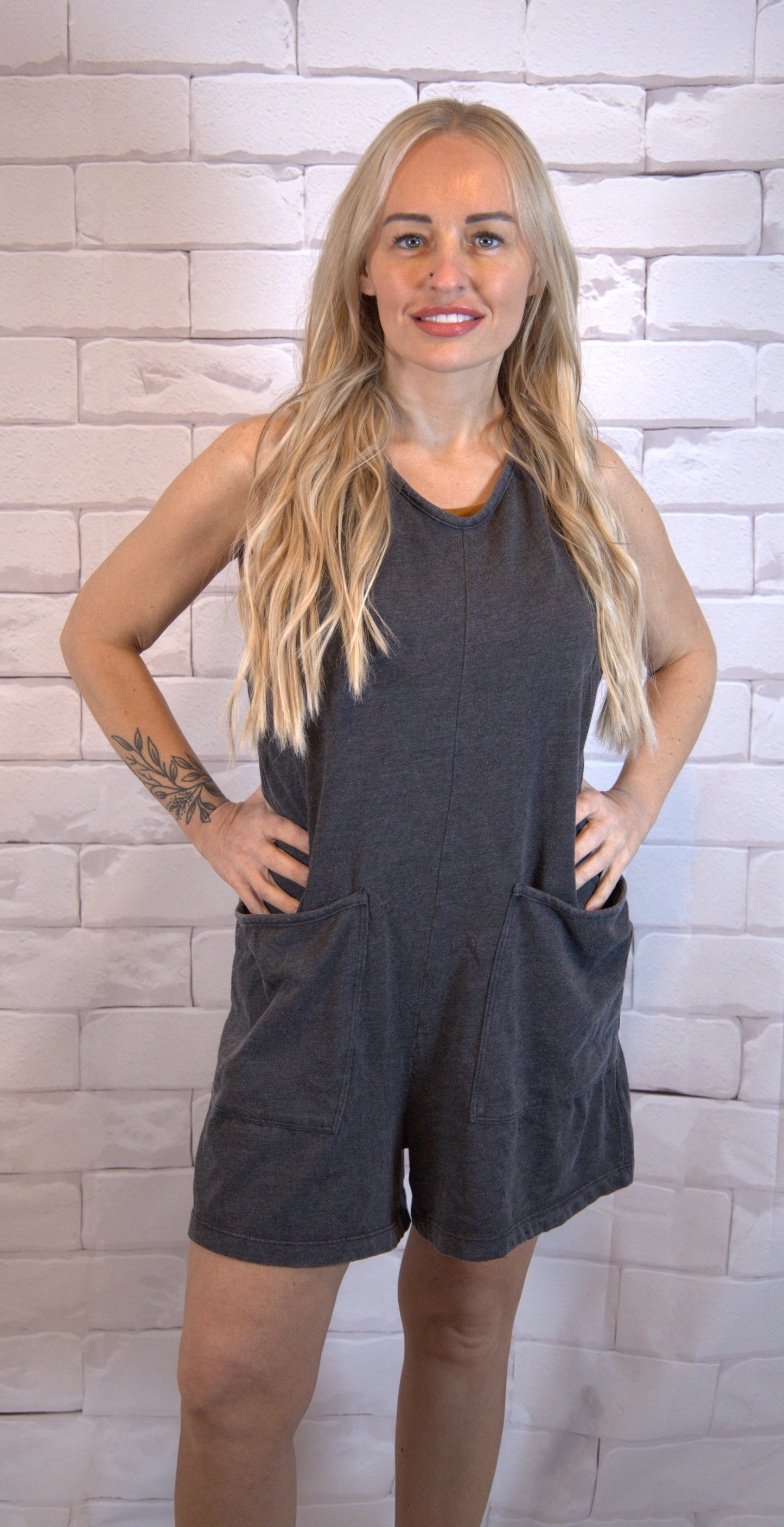 Mineral Washed Romper