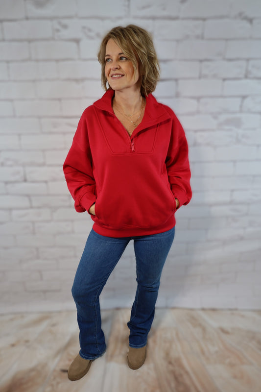 Fleece Quarter Zip - side view