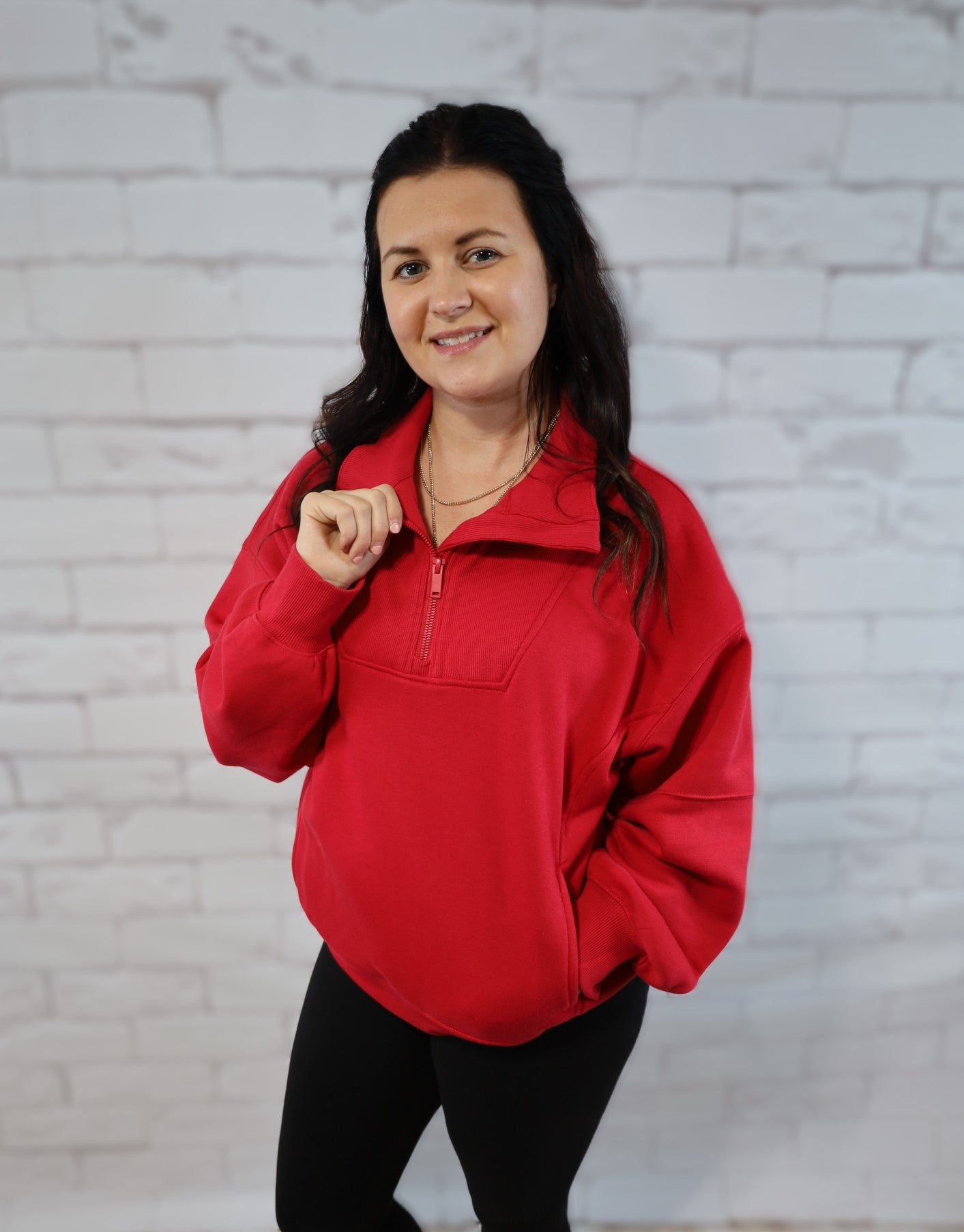Fleece Quarter Zip - front view