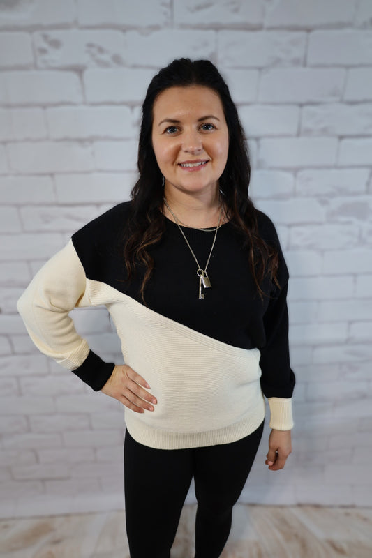 Block Sweater -front view